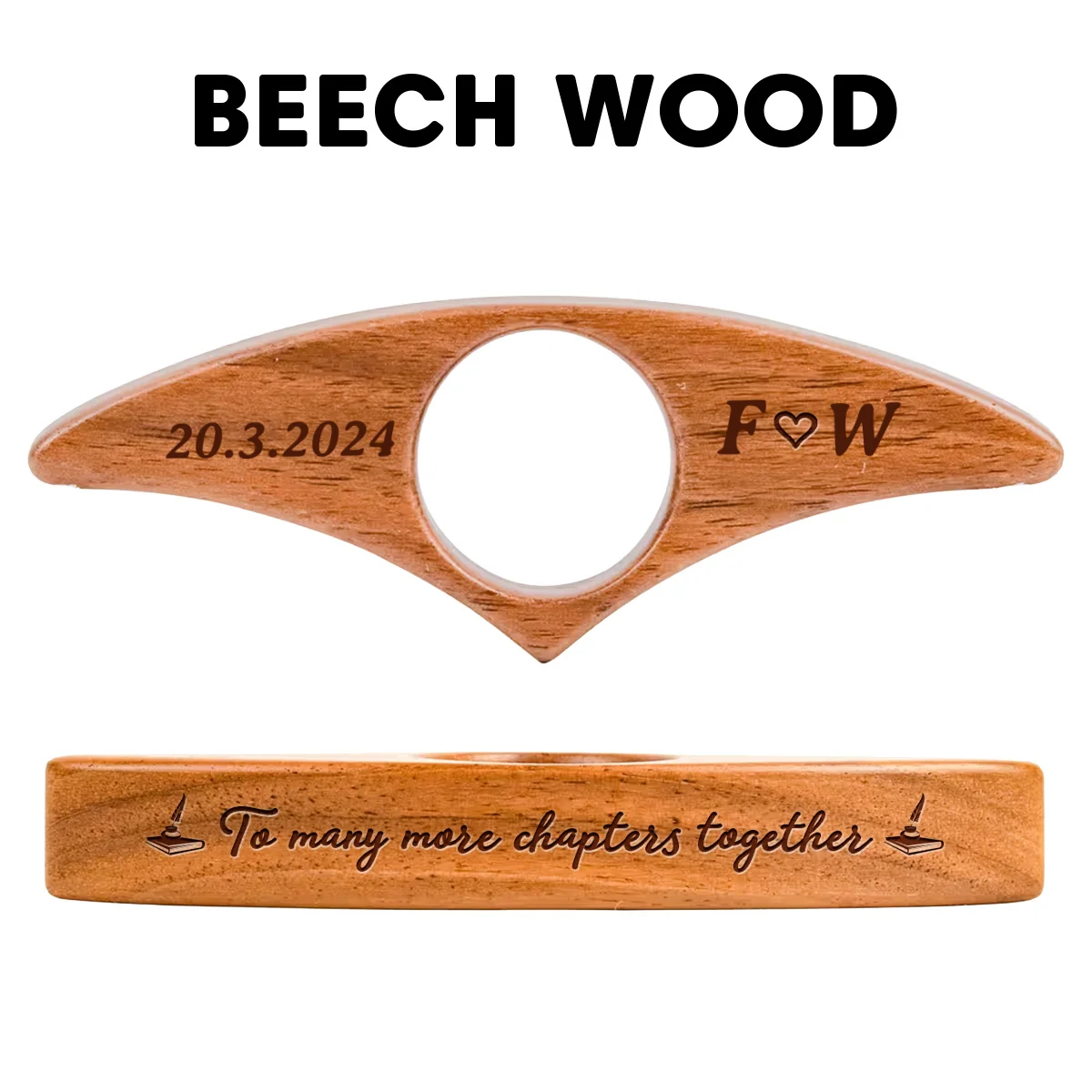 To Many More Chapters Together - Personalized Custom Book Page Holder - Image 9