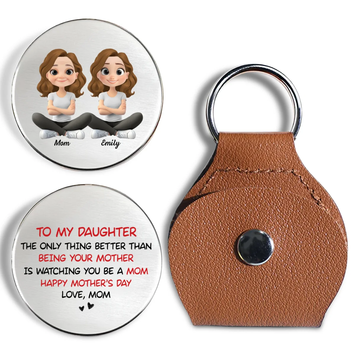 To My Daughter Cartoonize - Personalized Custom Pocket Hug - Image 7