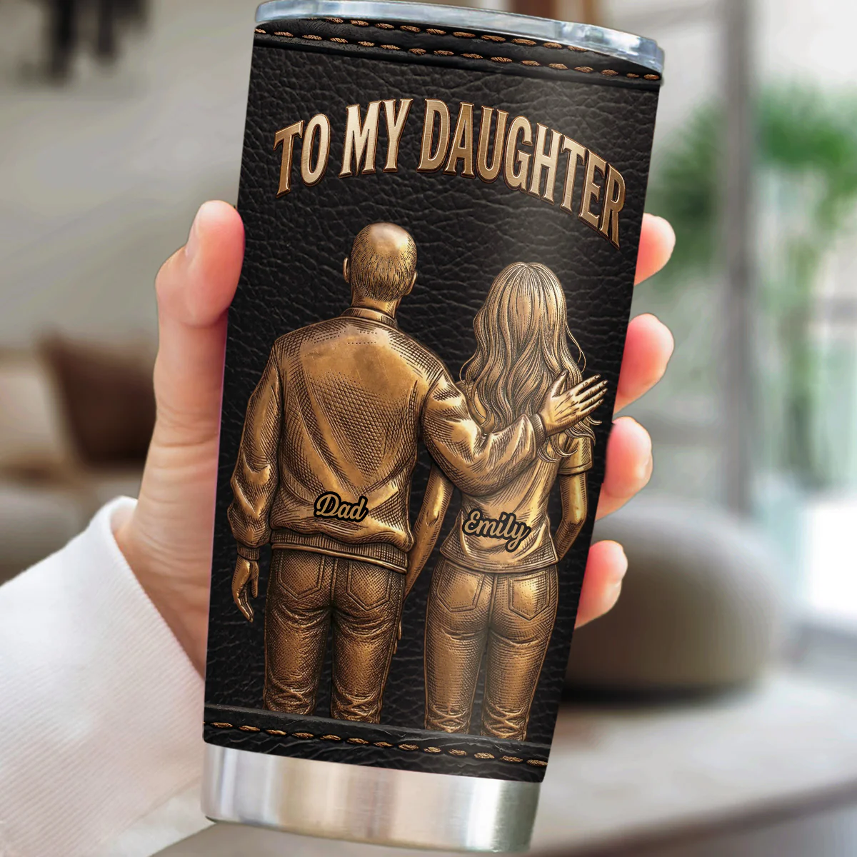 To My Daughter I Always Believe In You - Personalized Custom 3D Effect Tumbler - Image 2