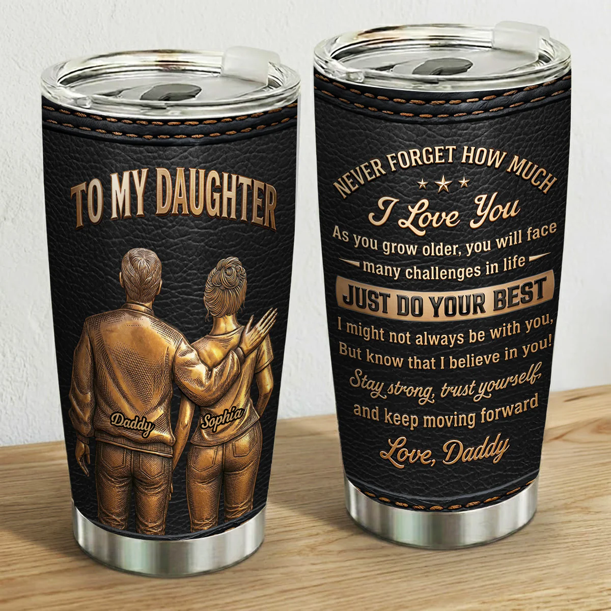 To My Daughter I Always Believe In You - Personalized Custom 3D Effect Tumbler - Image 5