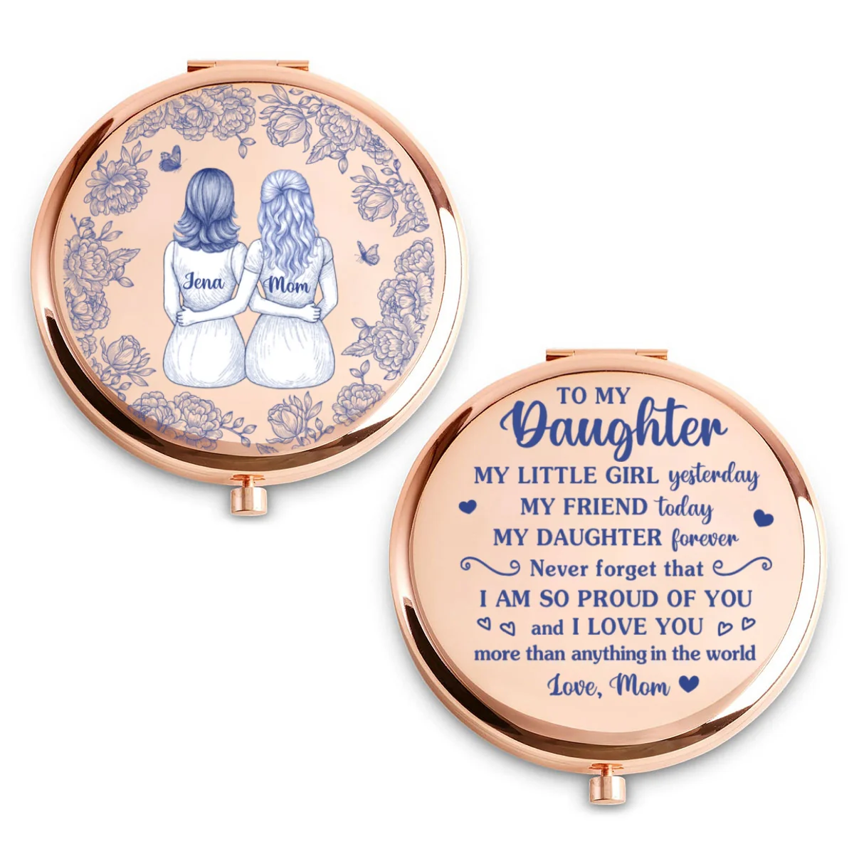 To My Daughter I Love You Today - Personalized Custom Compact Mirror - Image 6