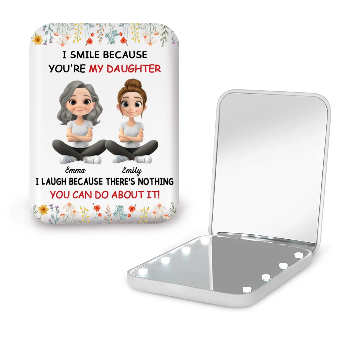 To My Daughter - Personalized Custom LED Pocket Mirror - Image 9