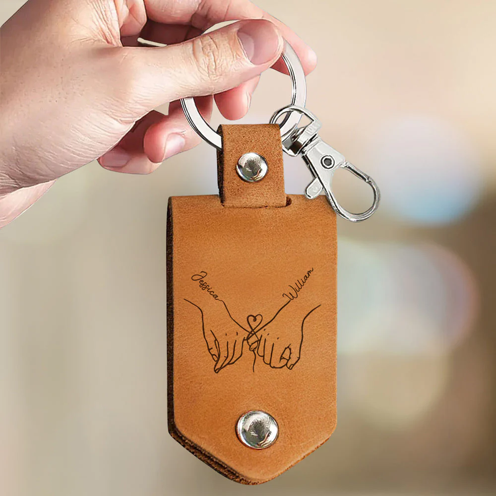 To My Husband Soulmate Best Friend - Personalized Leather Photo Keychain - Image 4