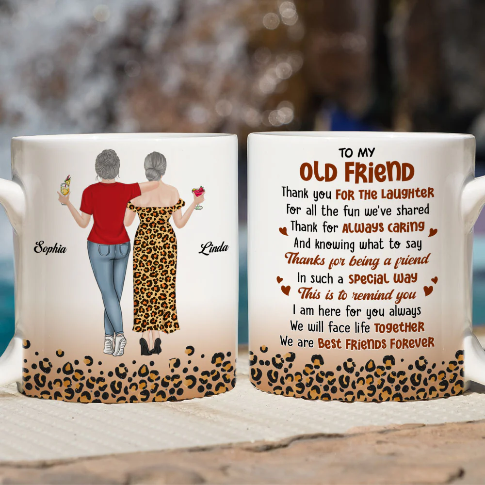 To My Old Friend - Personalized Custom Coffee Mug - Image 4
