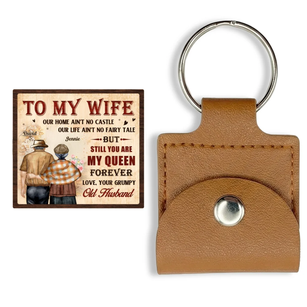 To My Queen - Personalized Custom Wooden Pocket Hug - Image 6