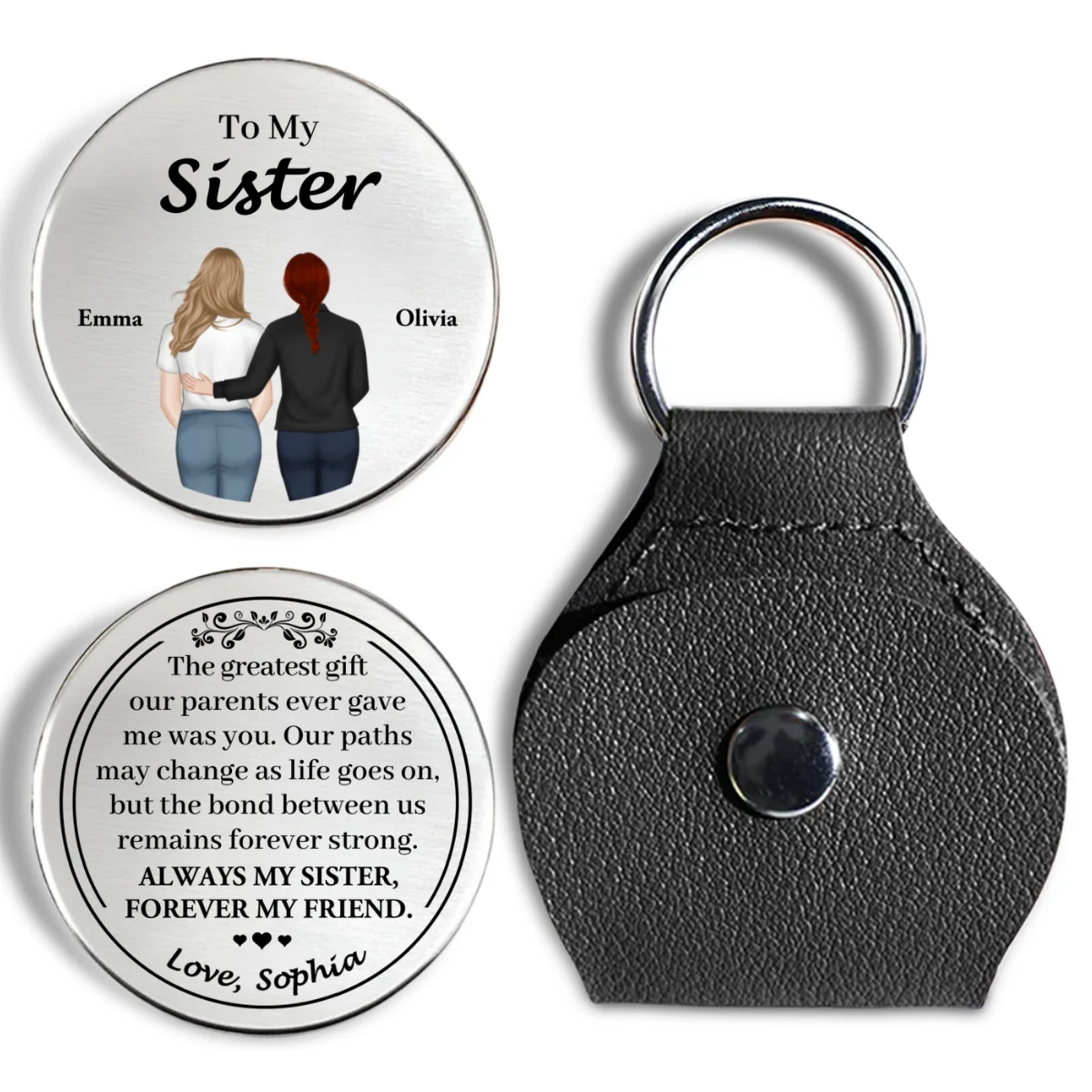 To My Sister - Personalized Custom Pocket Hug - Image 7