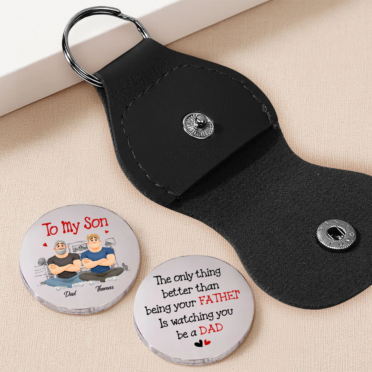 To My Son Being Your Father - Personalized Custom Pocket Hug - Image 2