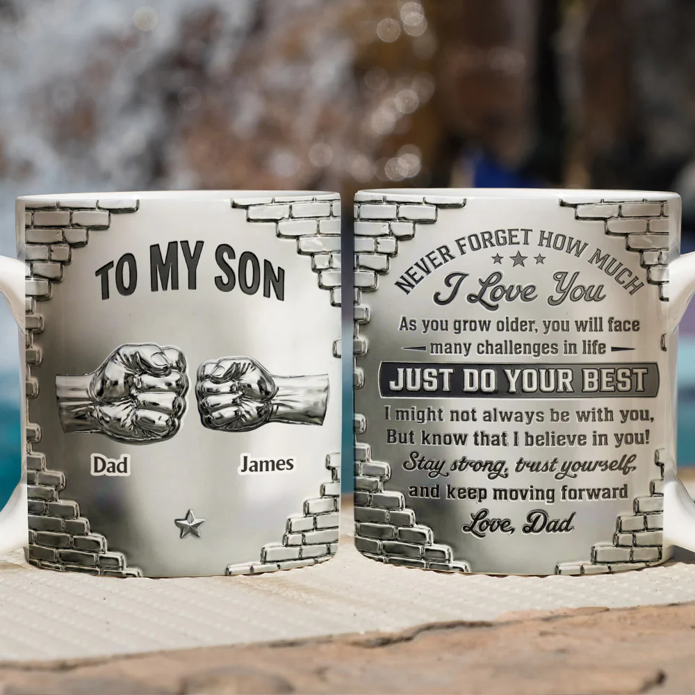 To My Son I Believe In You - Personalized Custom 3D Inflated Effect Mug - Image 2