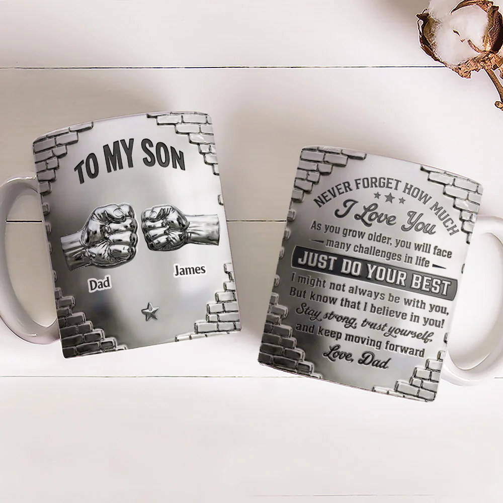 To My Son I Believe In You - Personalized Custom 3D Inflated Effect Mug - Image 3