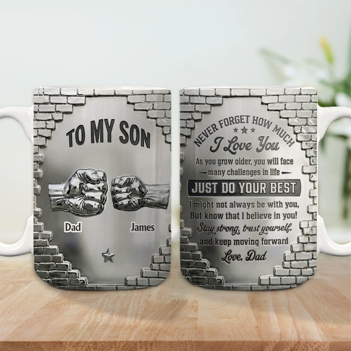 To My Son I Believe In You - Personalized Custom 3D Inflated Effect Mug - Image 5