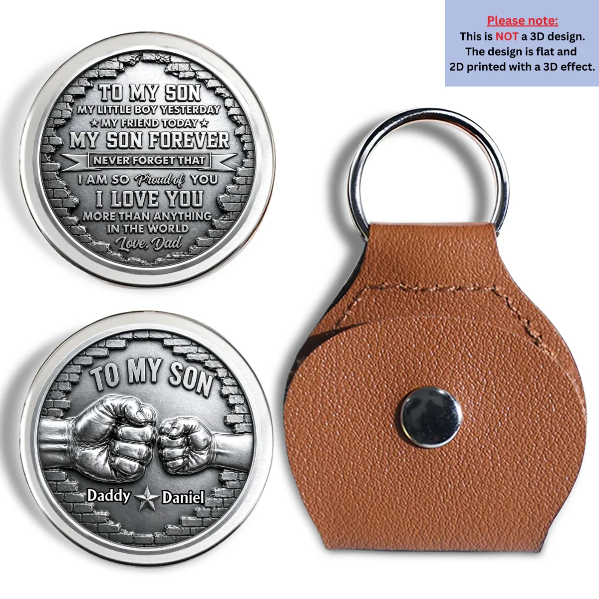 To My Son Never Forget That - Personalized Custom Pocket Hug - Image 5
