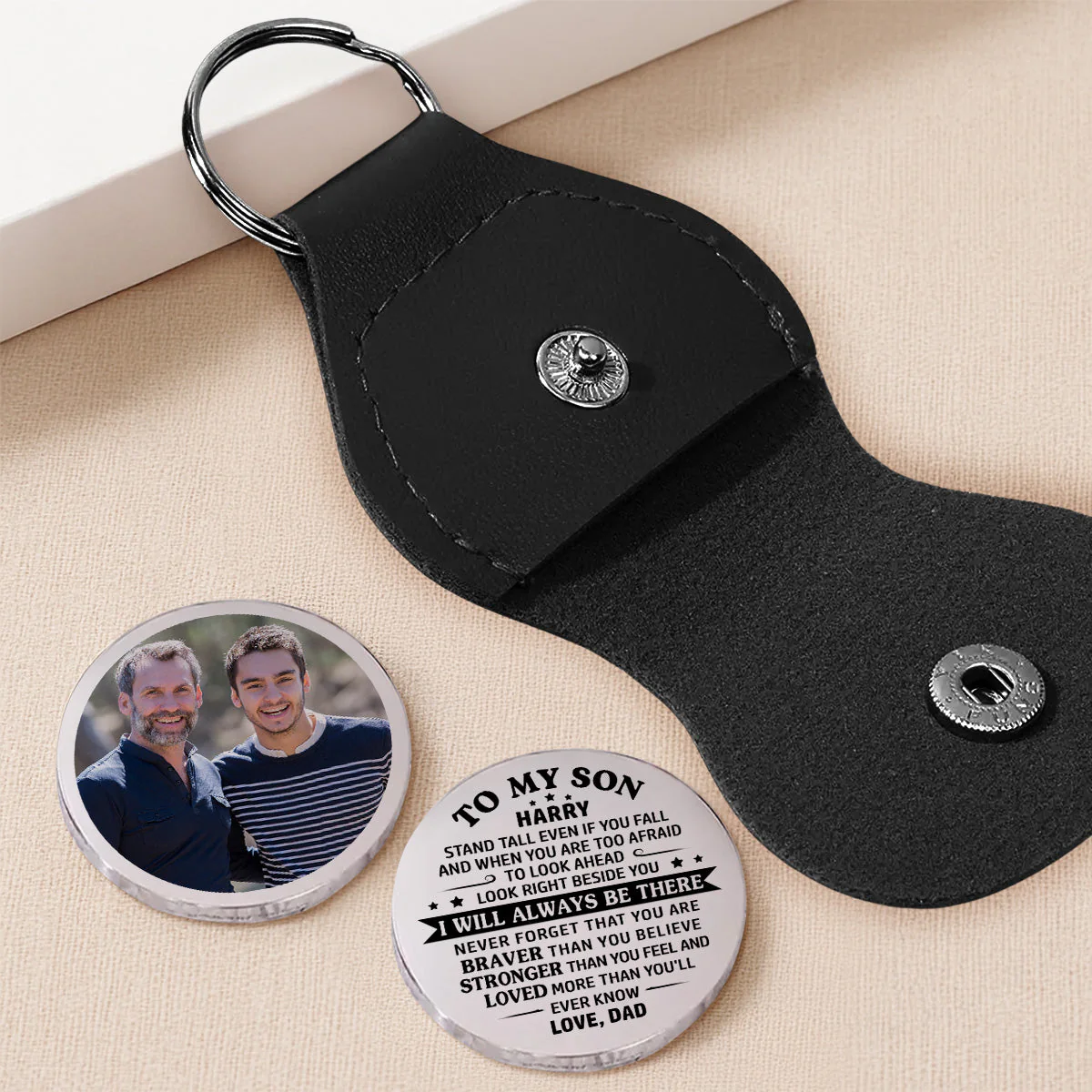 To My Son - Personalized Custom Pocket Hug - Image 2
