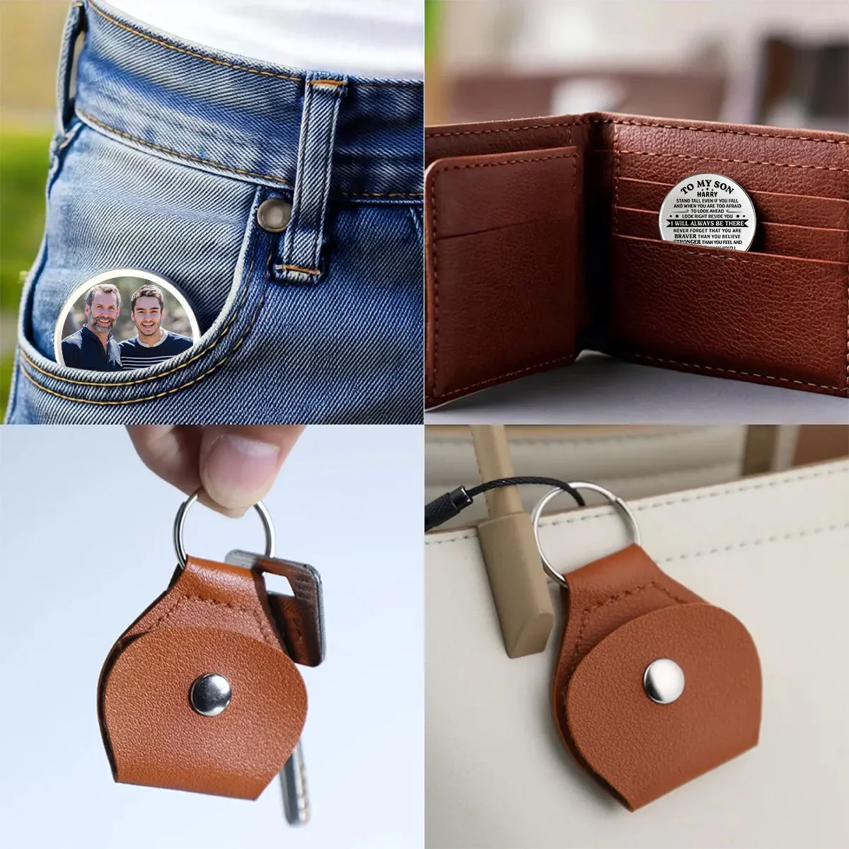 To My Son - Personalized Custom Pocket Hug - Image 4