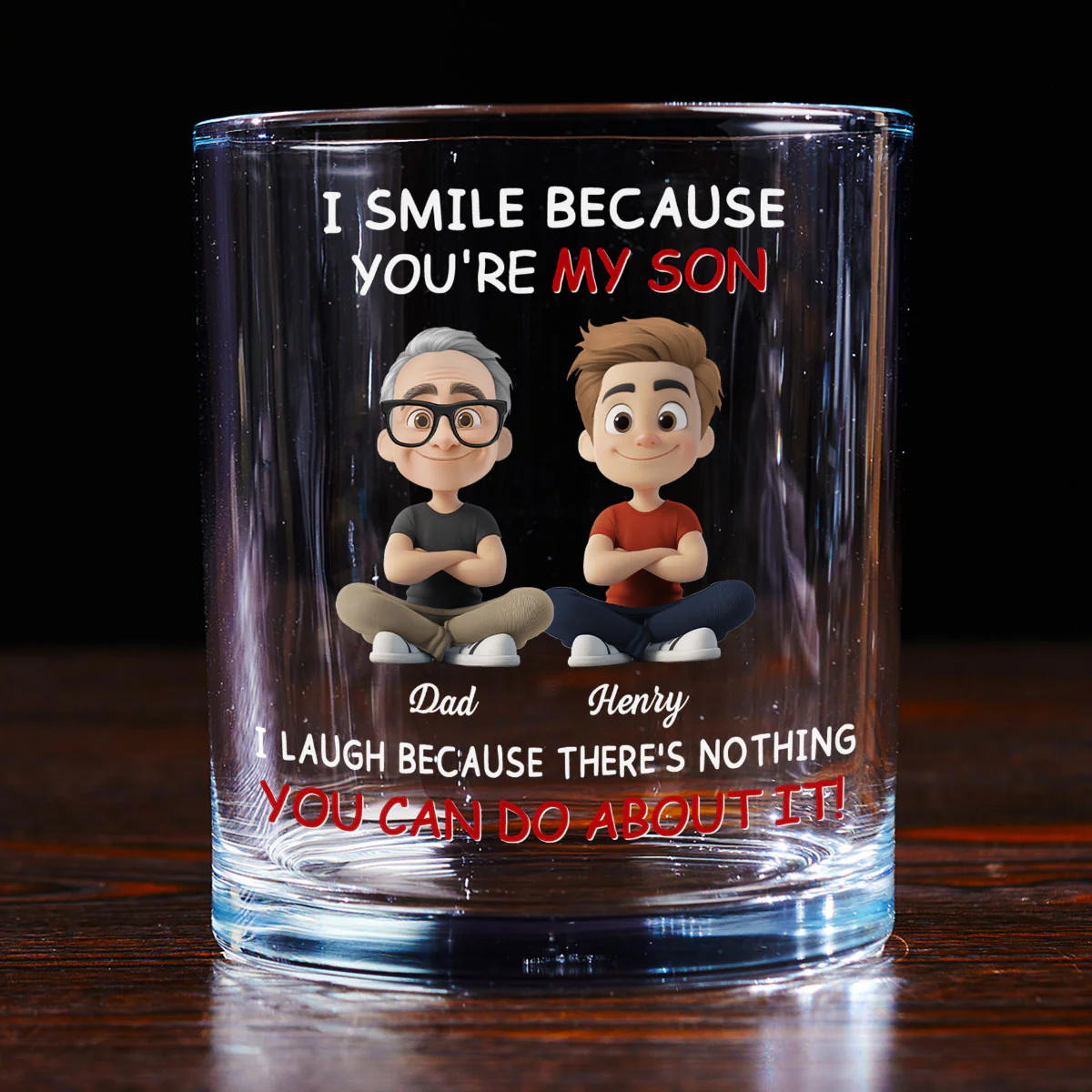 To My Son - Personalized Custom Whiskey Glass - Image 3