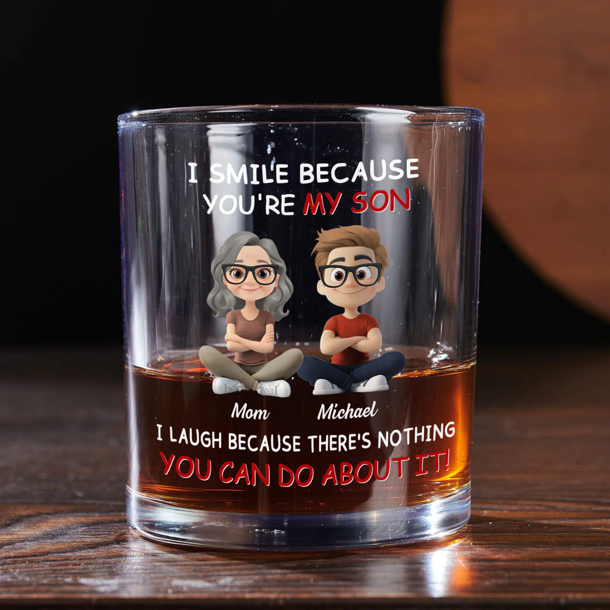 To My Son - Personalized Custom Whiskey Glass - Image 4