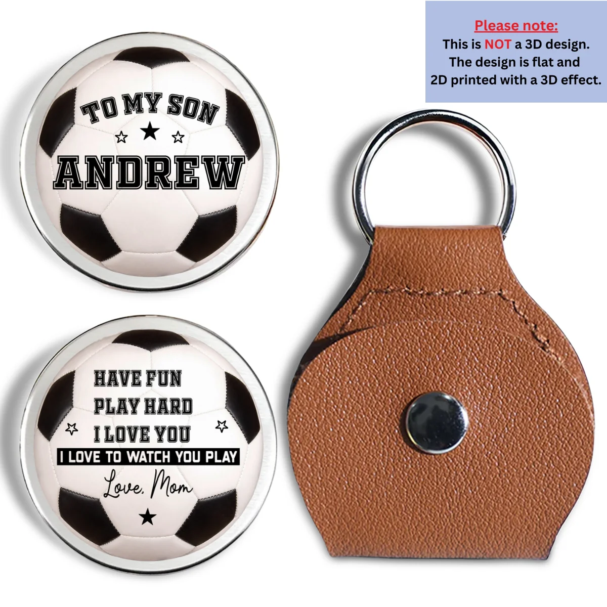 To My Son Soccer Ball - Personalized Custom Pocket Hug - Image 7