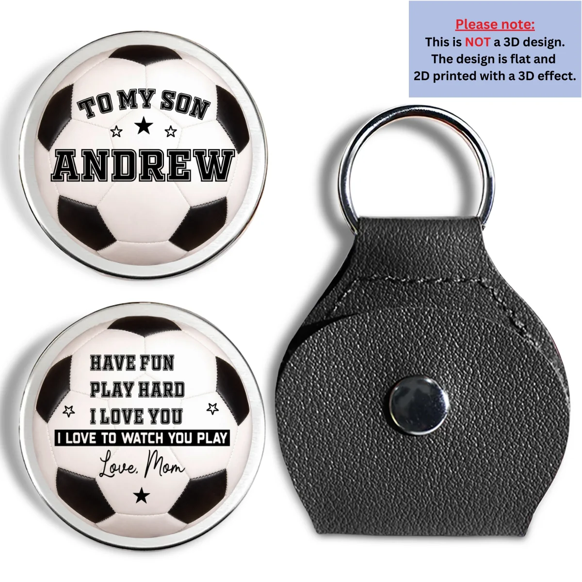 To My Son Soccer Ball - Personalized Custom Pocket Hug - Image 8