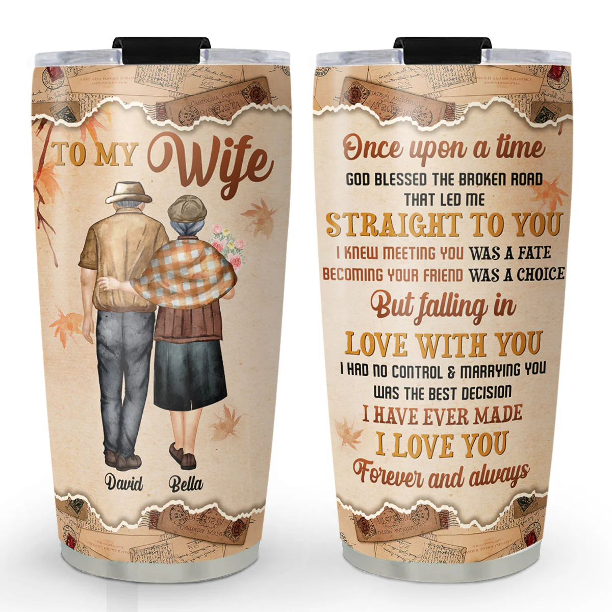 To My Wife - Personalized Custom Tumbler