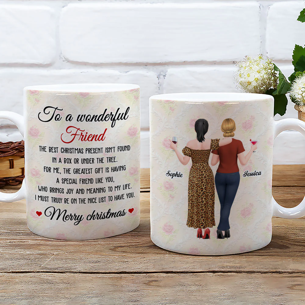 To My Wonderful Friend - Personalized Custom Coffee Mug - Image 2