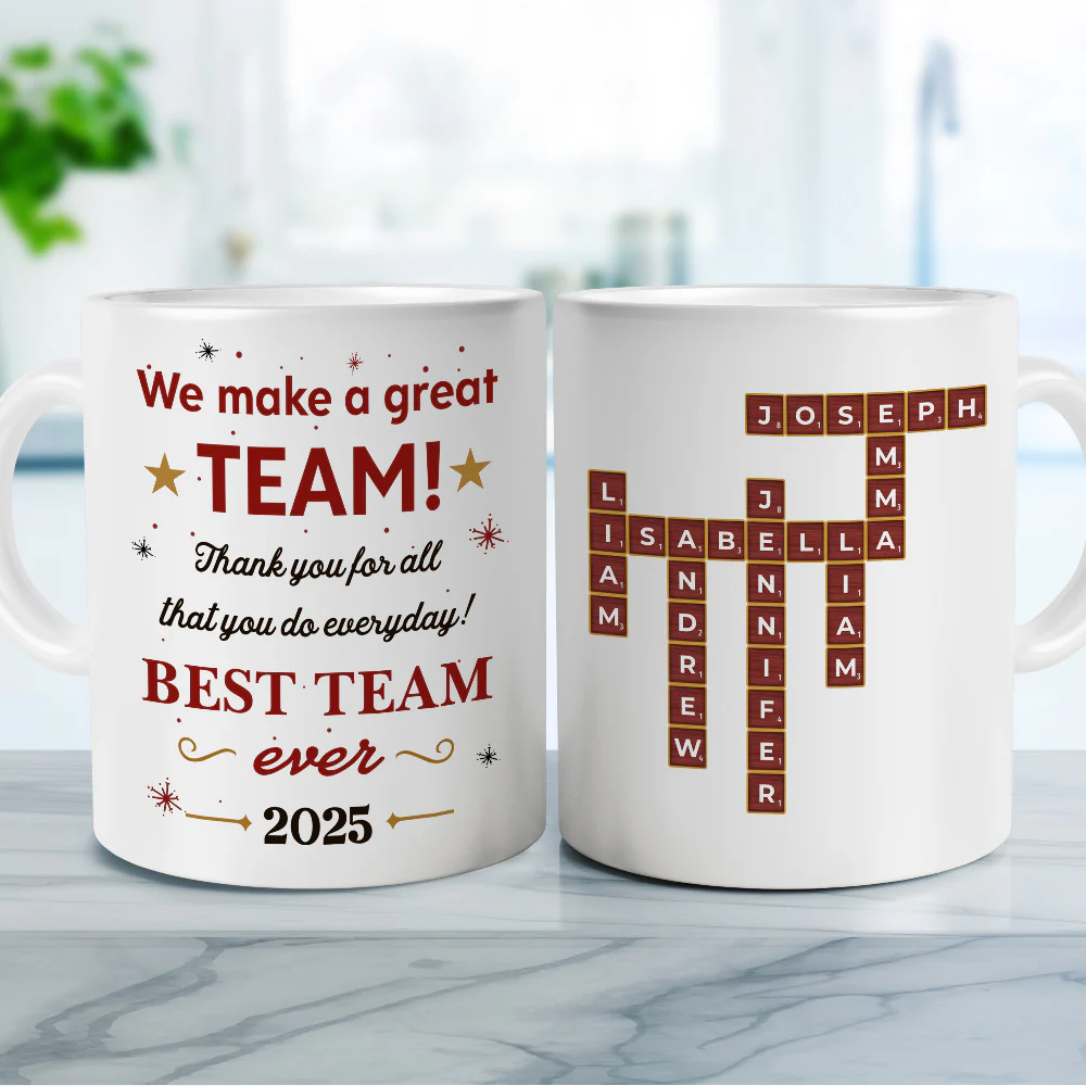Together Everyone Achieves More Always - Personalized Custom Coffee Mug - Image 2