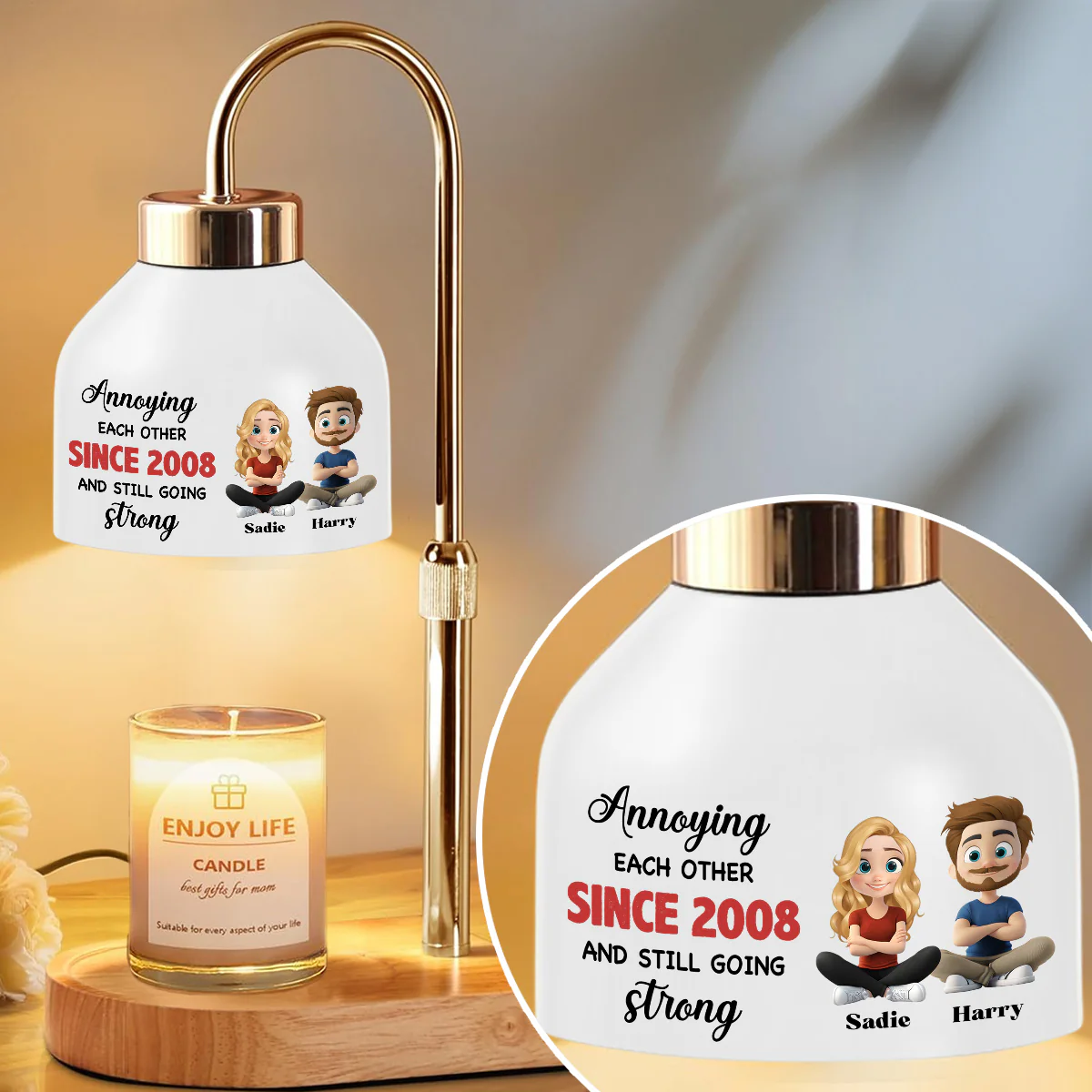 Together Forever - Personalized Custom Candle Warmer Lamp - Image 2