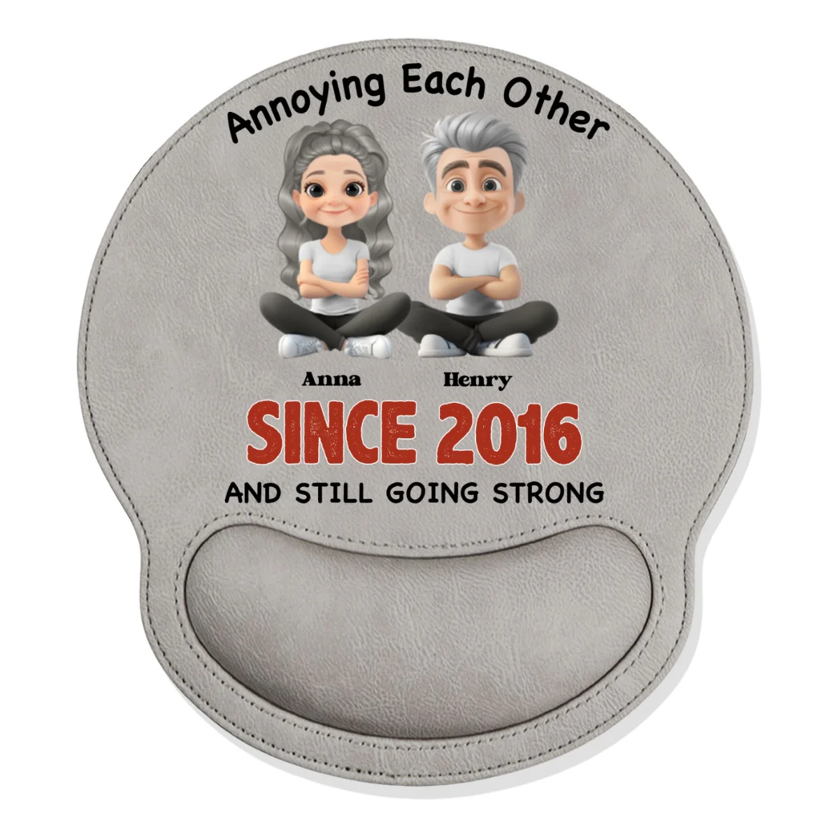 Together Forever - Personalized Custom Leather Mouse Pad - Image 10