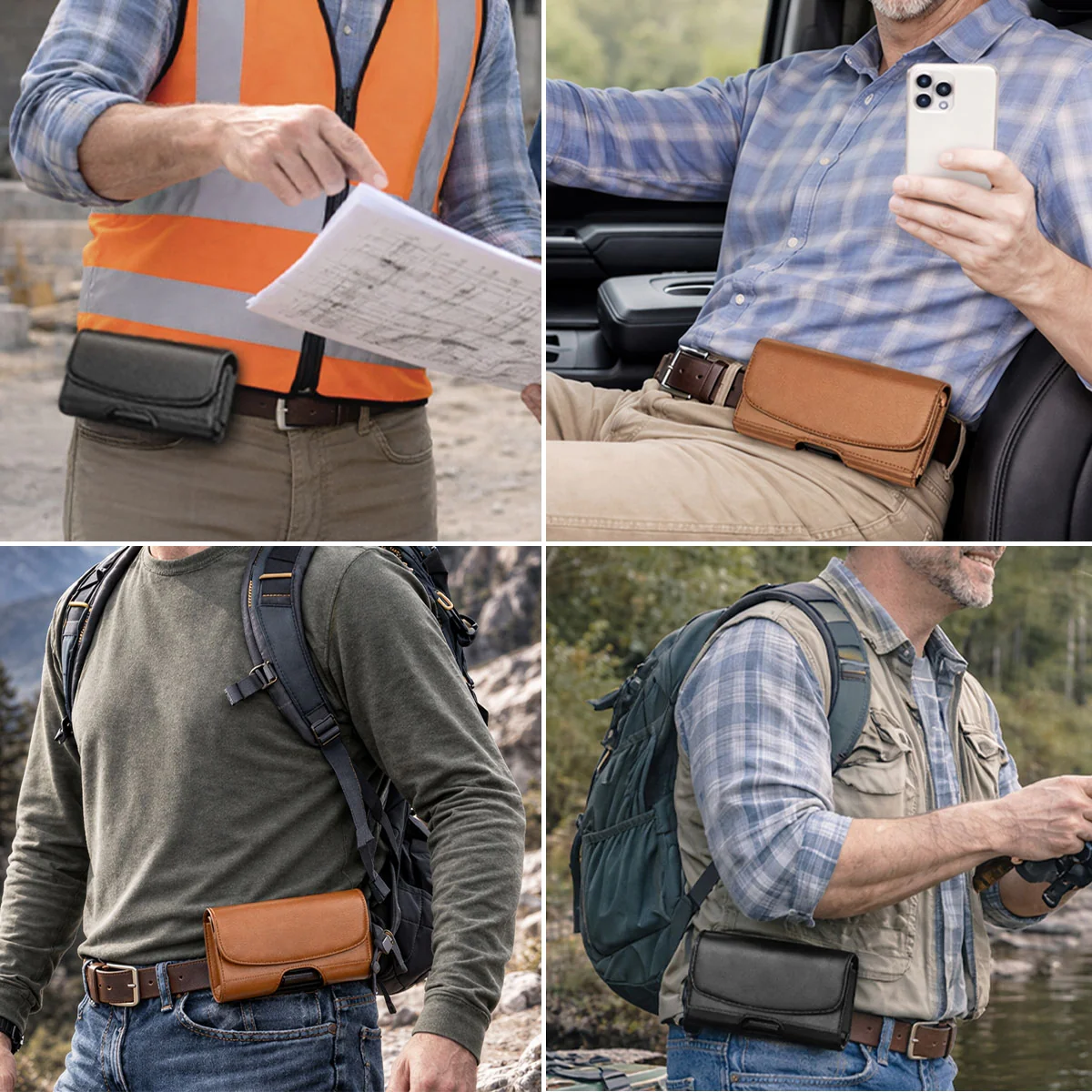 Together Forever - Personalized Custom Leather Phone And Card Holster - Image 7