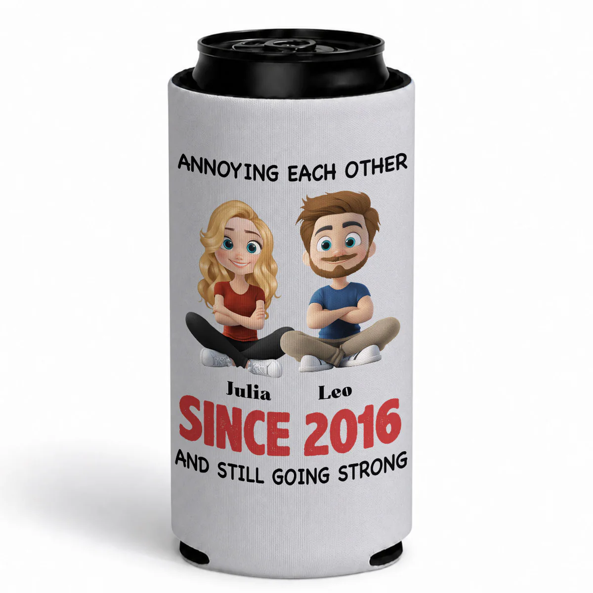 Together Forever - Personalized Custom Skinny Can Cooler