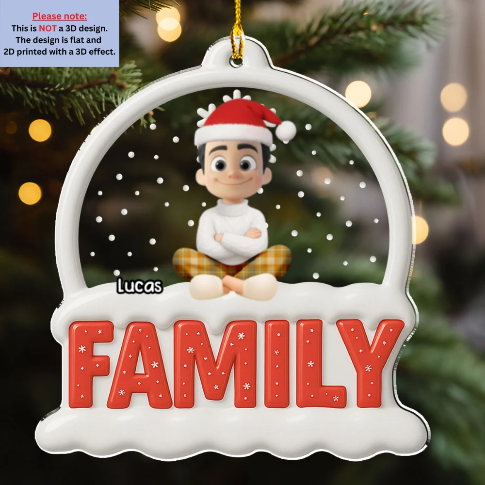 Together Forever Round Version - Personalized Custom 3D Effect Acrylic Ornament - Image 6