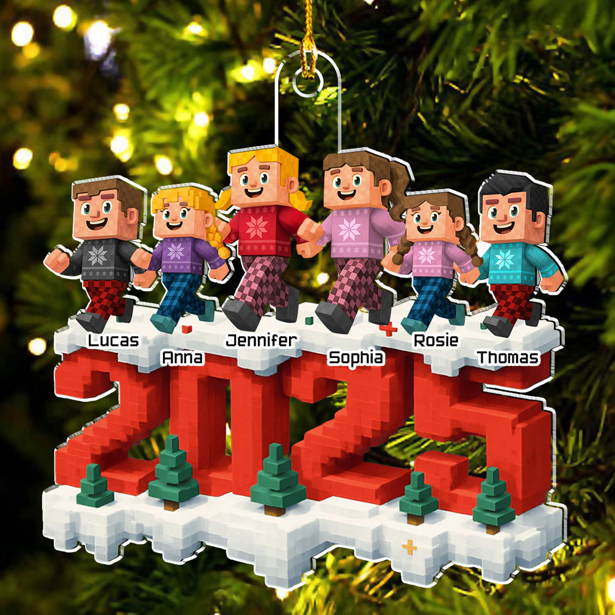 Together In This Year - Personalized Custom 3D Effect Acrylic Ornament - Image 4