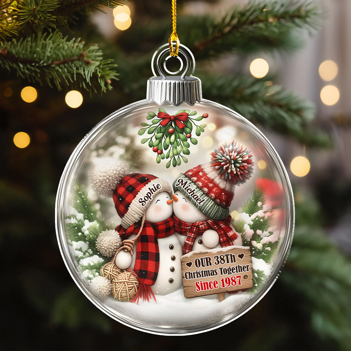 Together Since The First Snow - Personalized Custom Acrylic Ornament