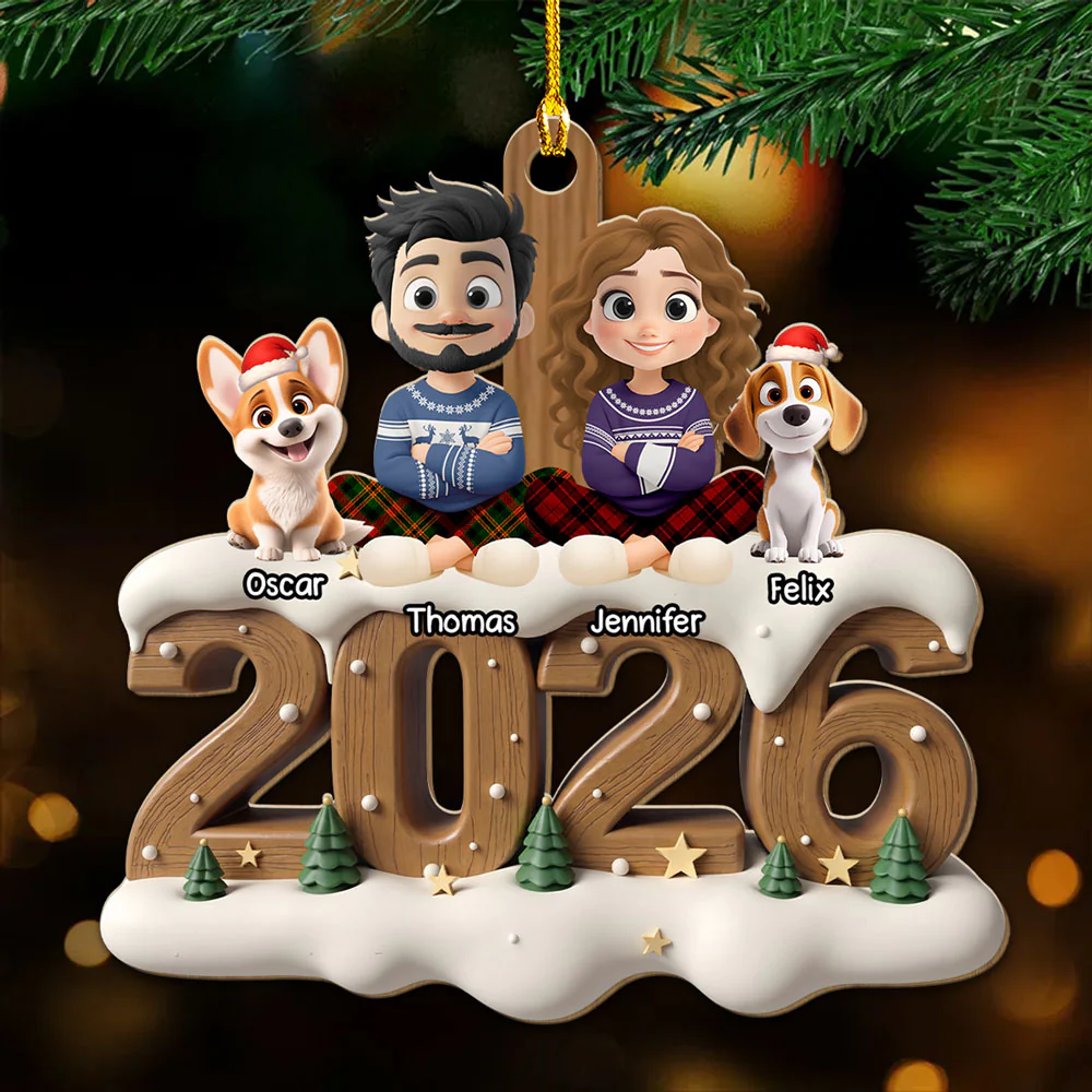 Together This Year Onwards - Personalized Custom 3D Effect Wood Ornament - Image 2