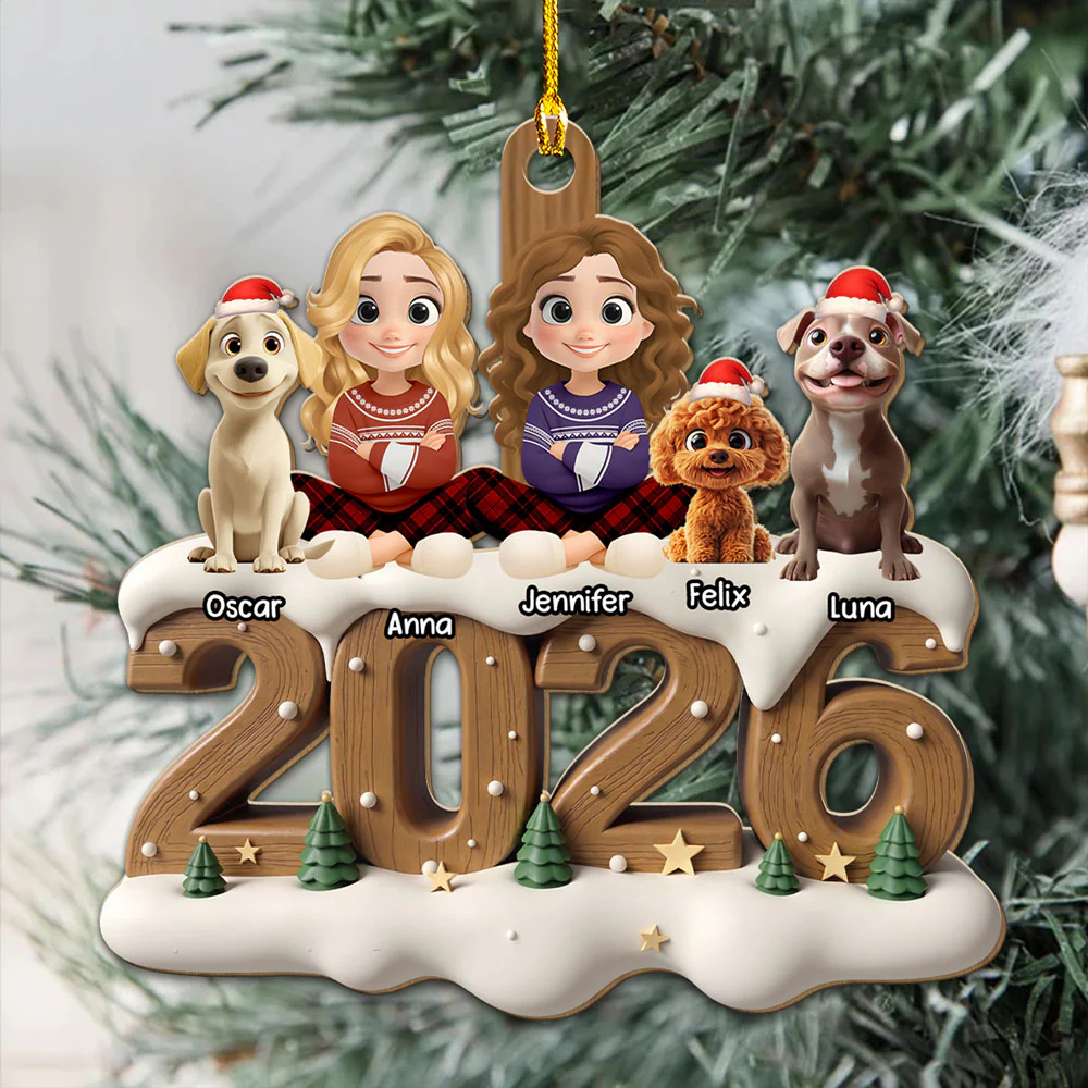Together This Year Onwards - Personalized Custom 3D Effect Wood Ornament - Image 3