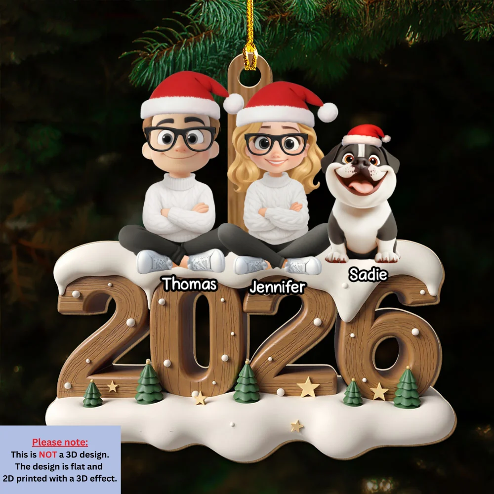 Together This Year Onwards - Personalized Custom 3D Effect Wood Ornament - Image 5