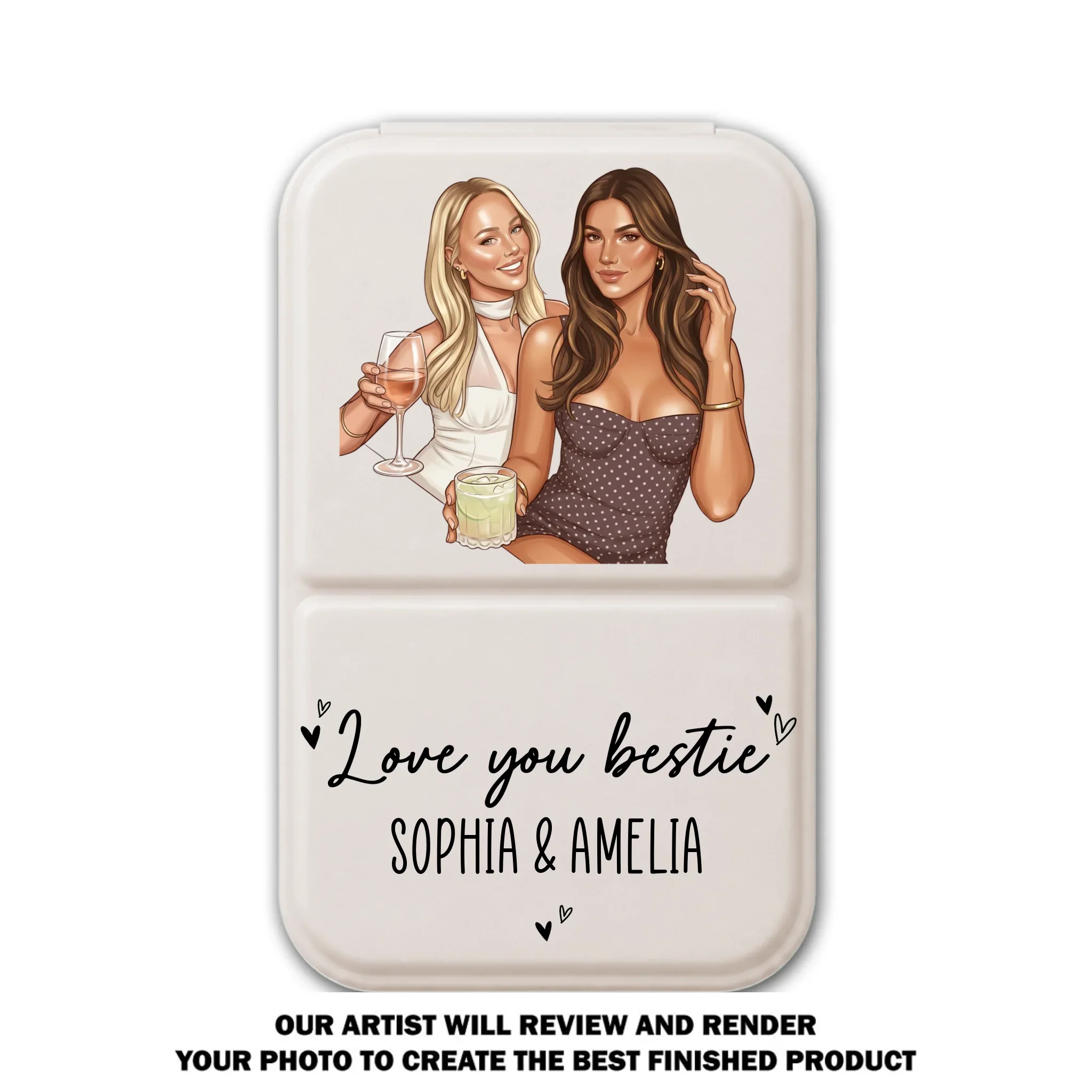 Together Through Everything - Personalized Custom Pocket Leather Mirror - Image 7