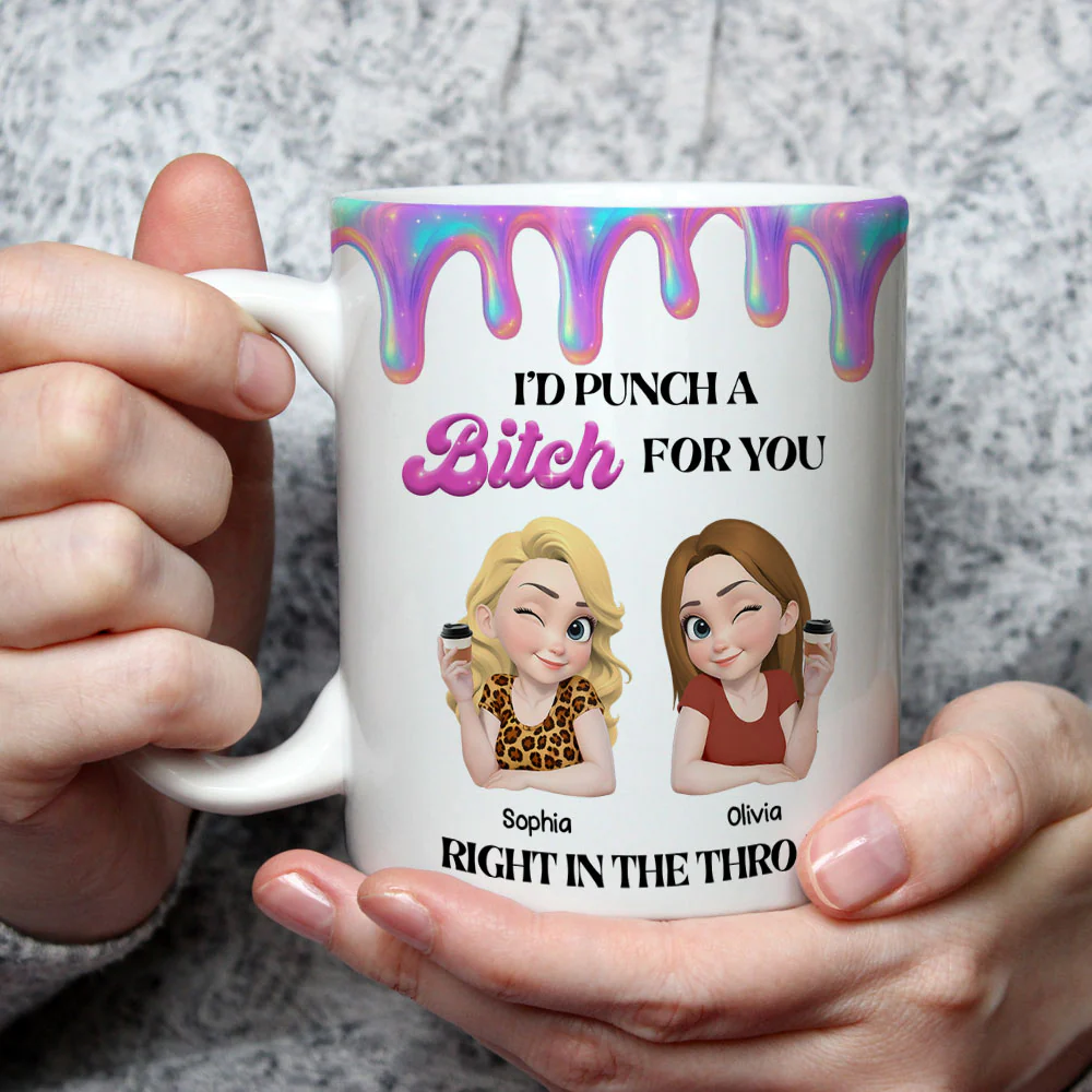 Tough Love Bestie - Personalized Custom Coffee Mug - Image 3