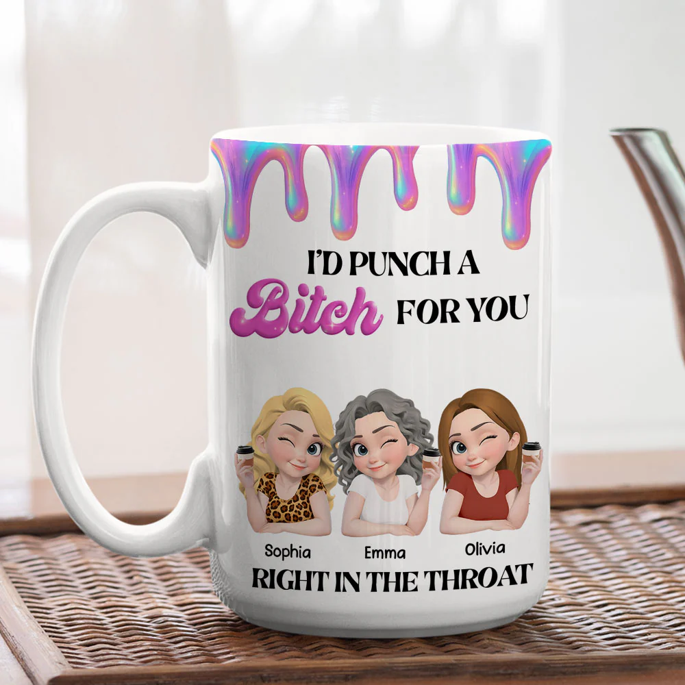 Tough Love Bestie - Personalized Custom Coffee Mug - Image 5