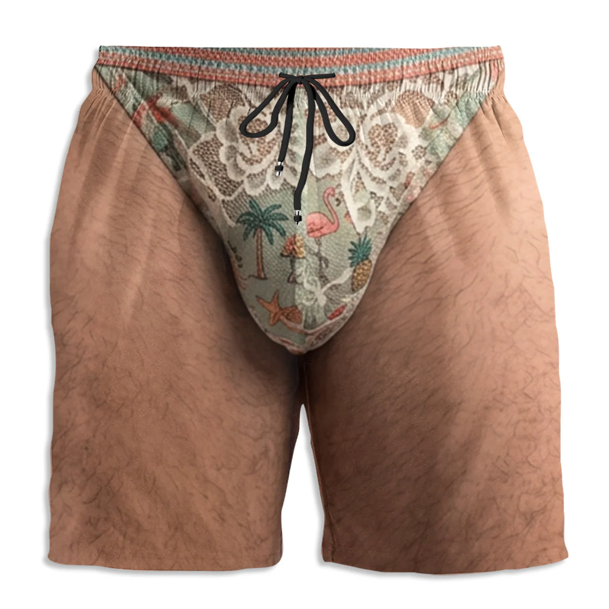 Tropical Vibes - Personalized Custom Beach Shorts - Image 3