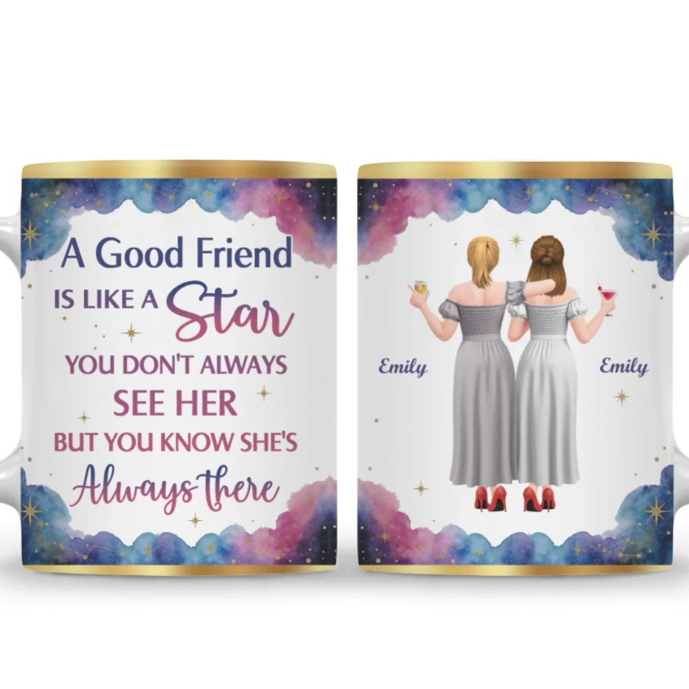 True Friends Never Disappear - Personalized Custom Coffee Mug - Image 7