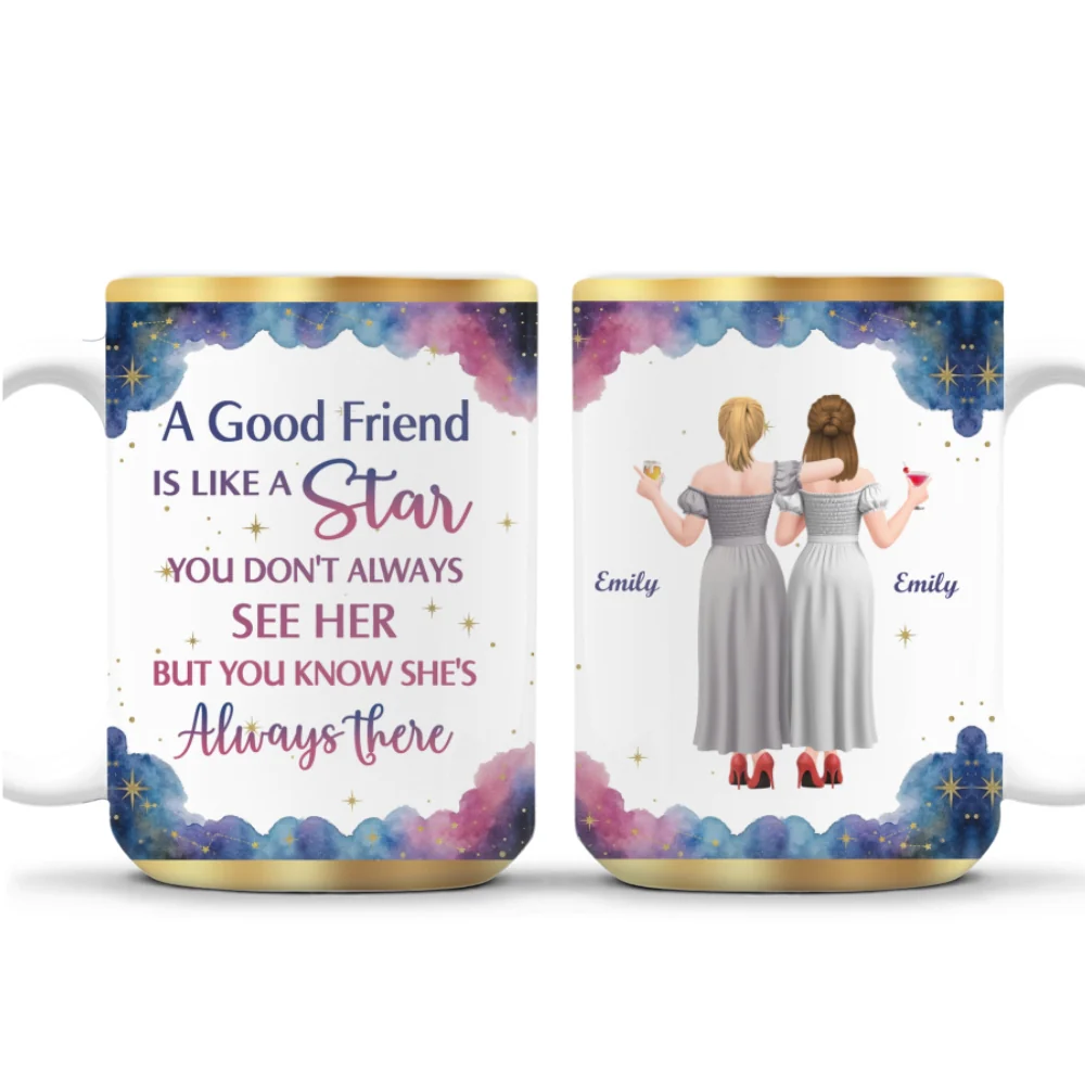 True Friends Never Disappear - Personalized Custom Coffee Mug - Image 8