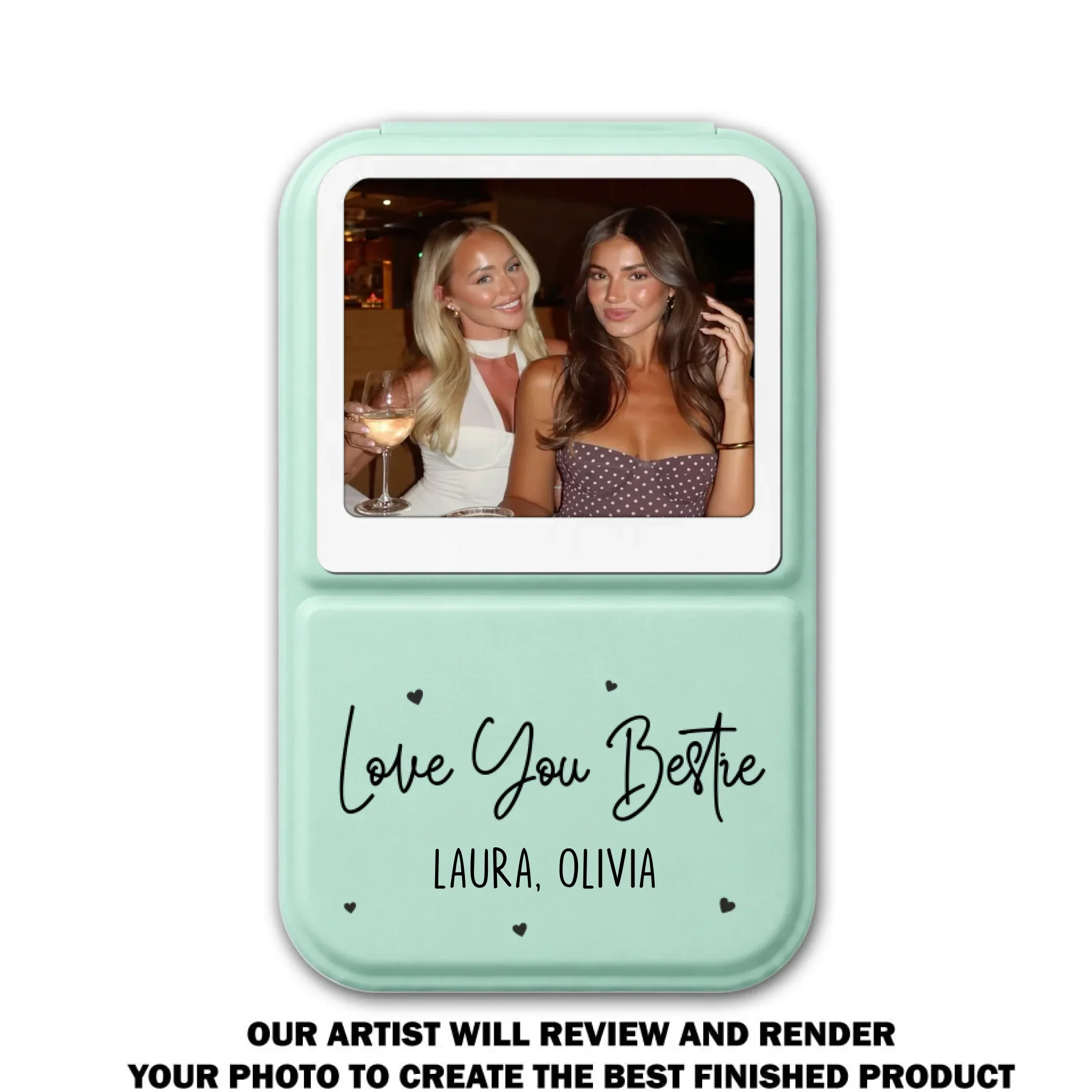 True Friendship - Personalized Custom Pocket Leather Mirror - Image 10