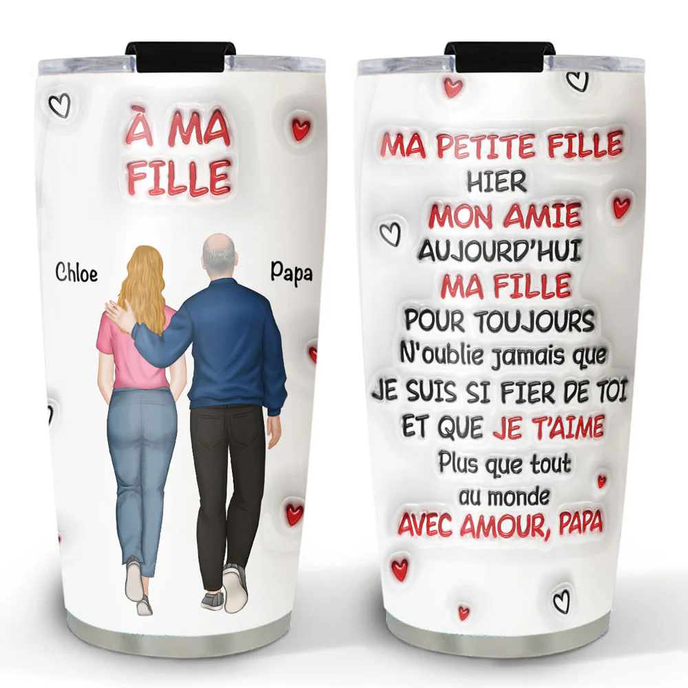 Un Câlin de Papa - Gobelet 3D Personnalisé