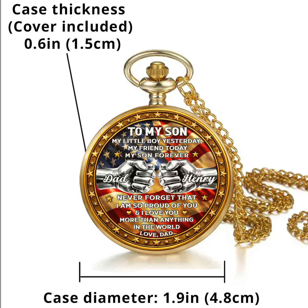 Unbreakable Bond - Personalized Custom Print Pocket Watch - Image 6