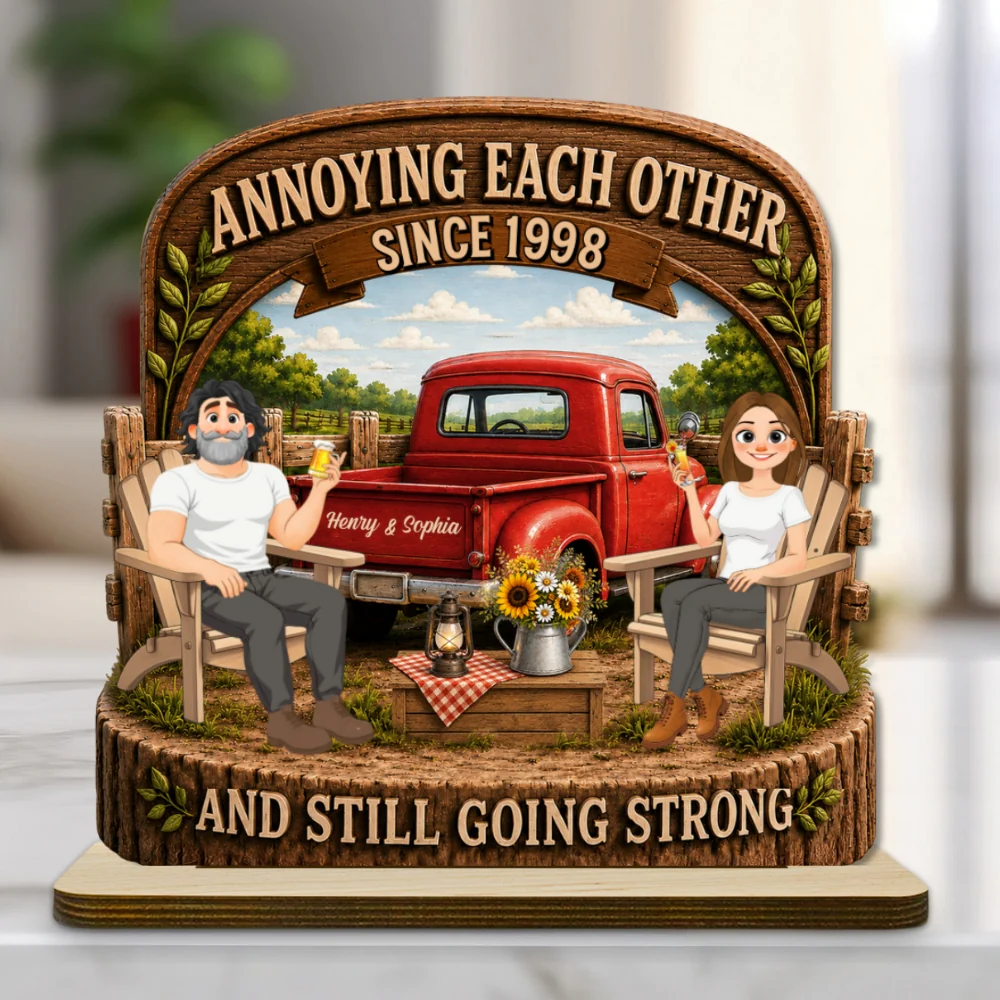 Unbreakable Love - Personalized Custom 2-Layer Wood Plaque With Flat Base - Image 7