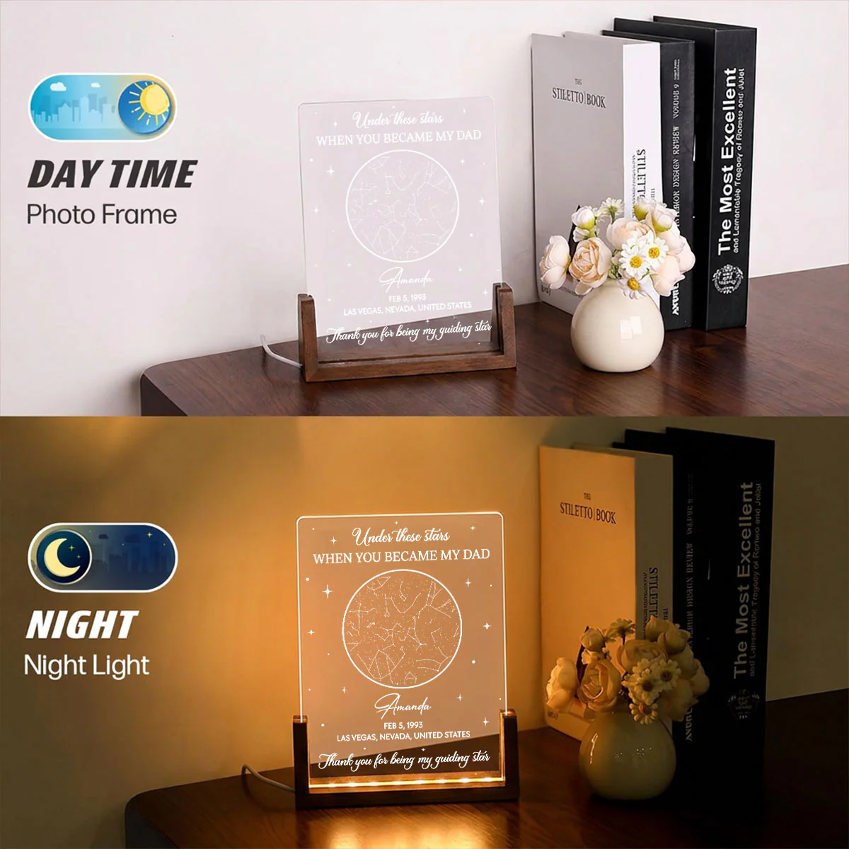 Under These Stars - Personalized Custom Night Light - Image 3