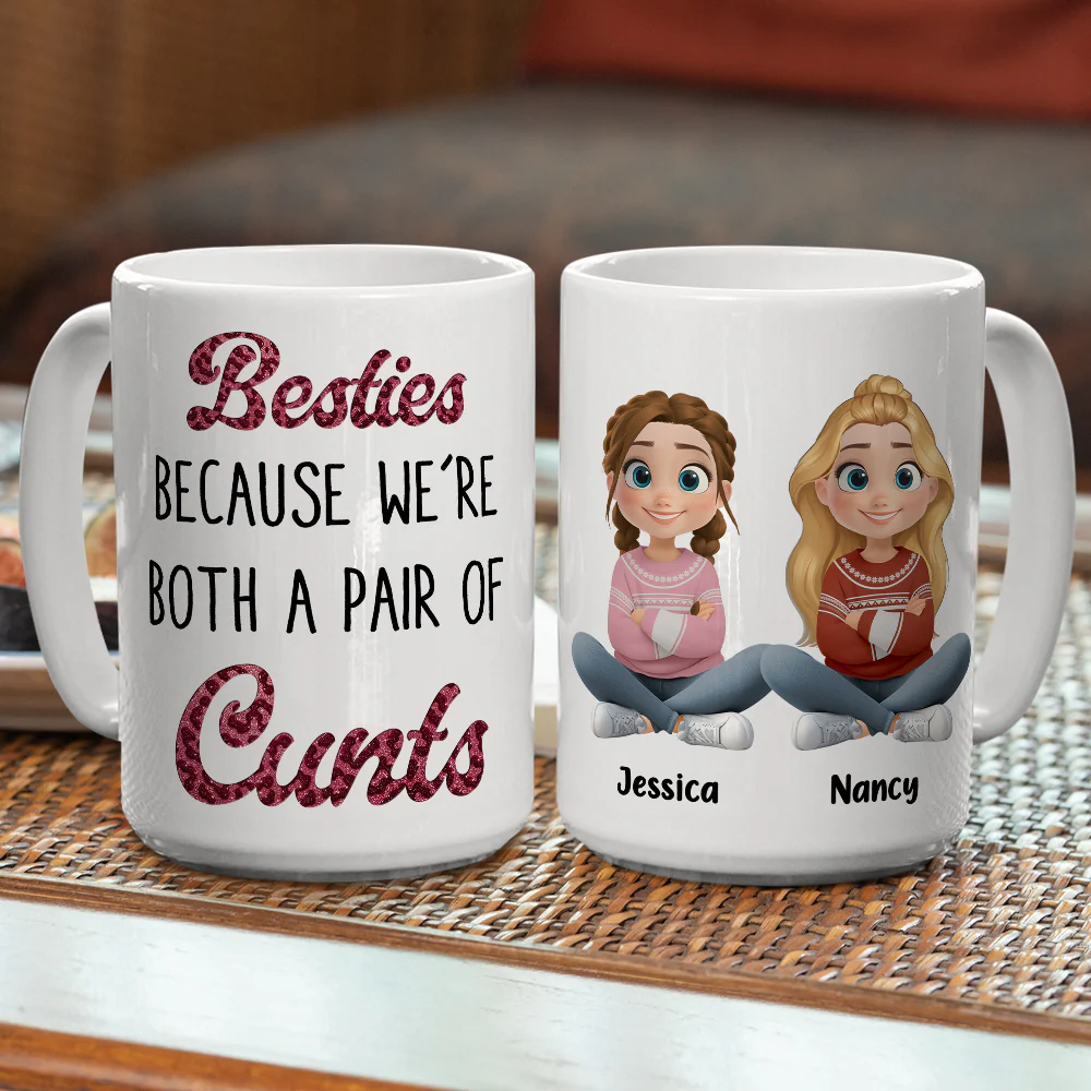 Unfiltered Besties - Personalized Custom Coffee Mug - Image 3