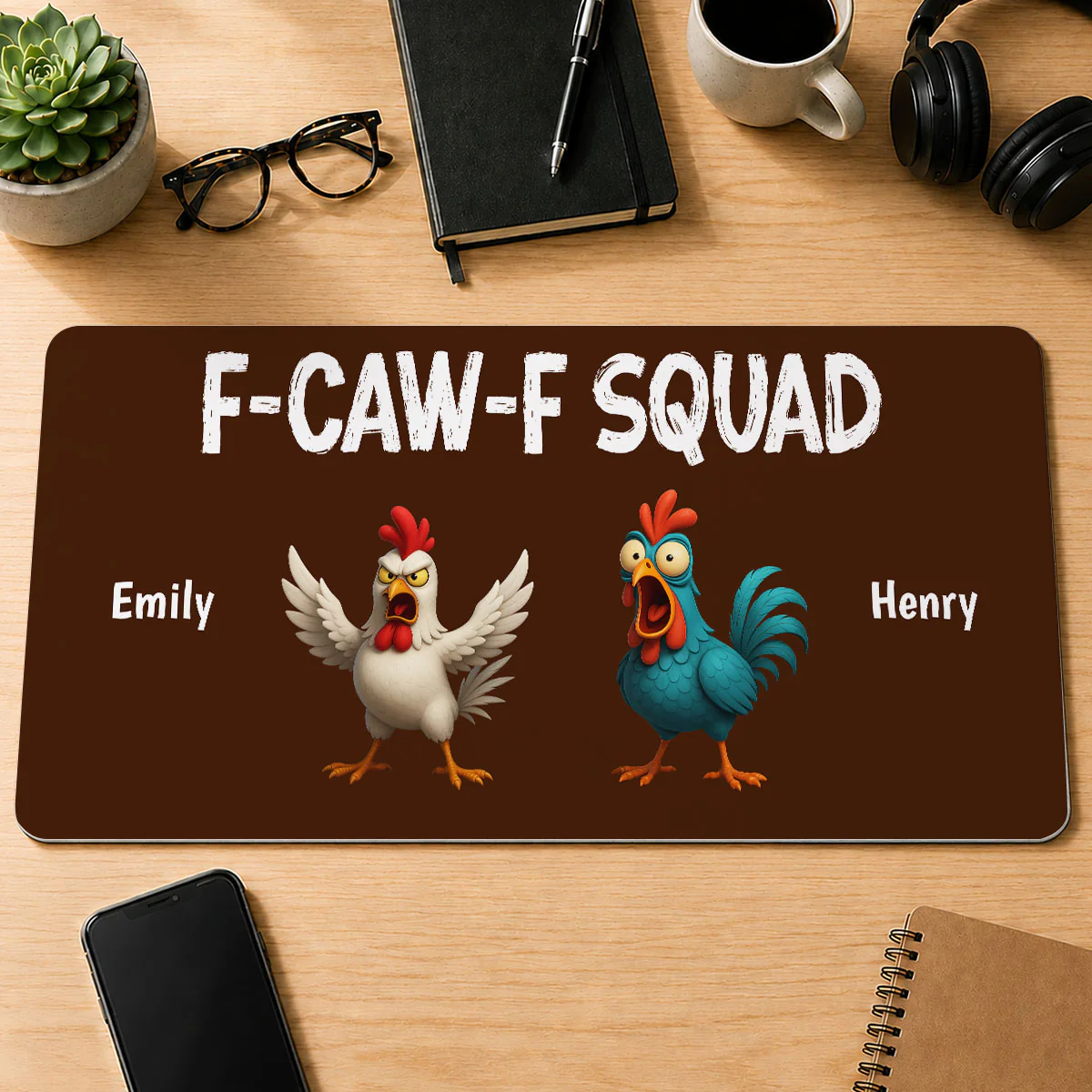 United By Coffee And Chaos - Personalized Custom Desk Mat - Image 7