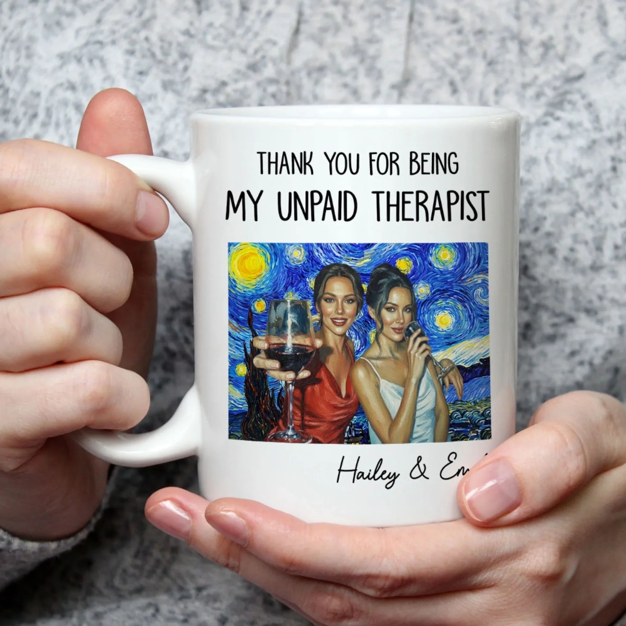 Unpaid Therapist For My Soul - Personalized Custom Coffee Mug - Image 3
