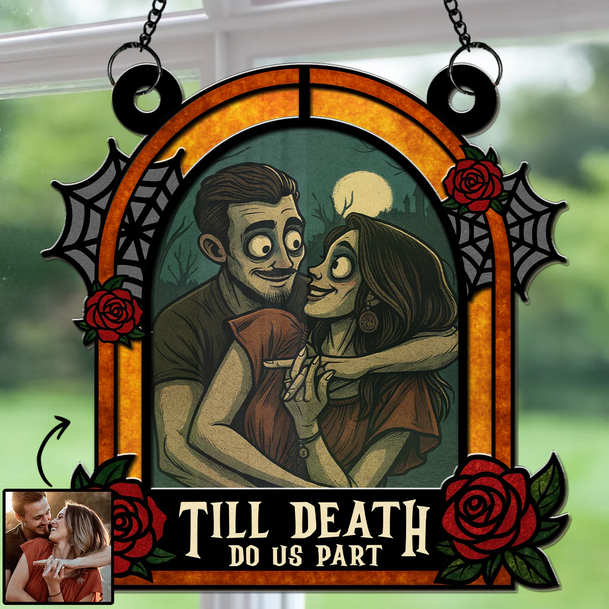 Until Death Do Us Part - Personalized Custom Suncatcher