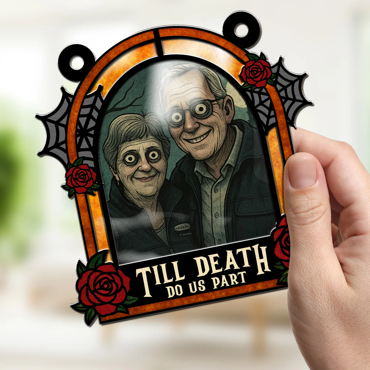 Until Death Do Us Part - Personalized Custom Suncatcher - Image 3